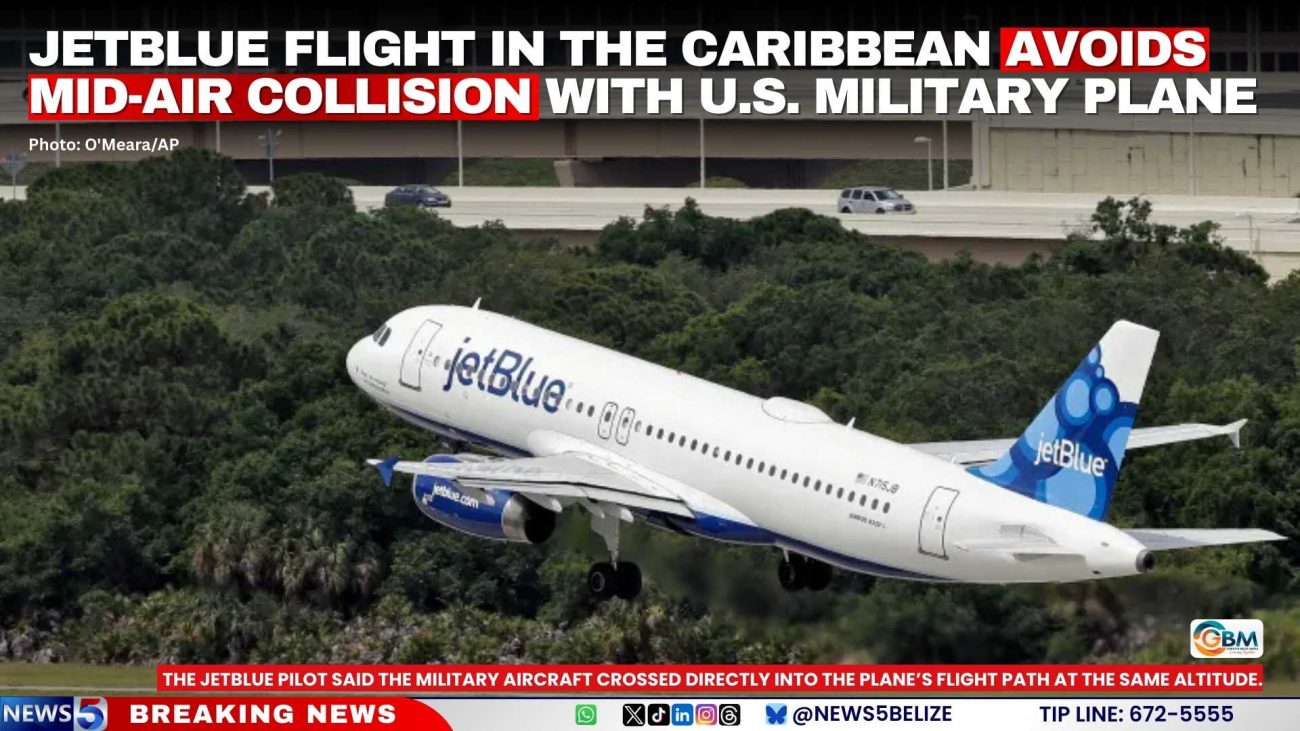 JetBlue Flight in the Caribbean Avoids Mid-air Collision with U.S. Military Plane