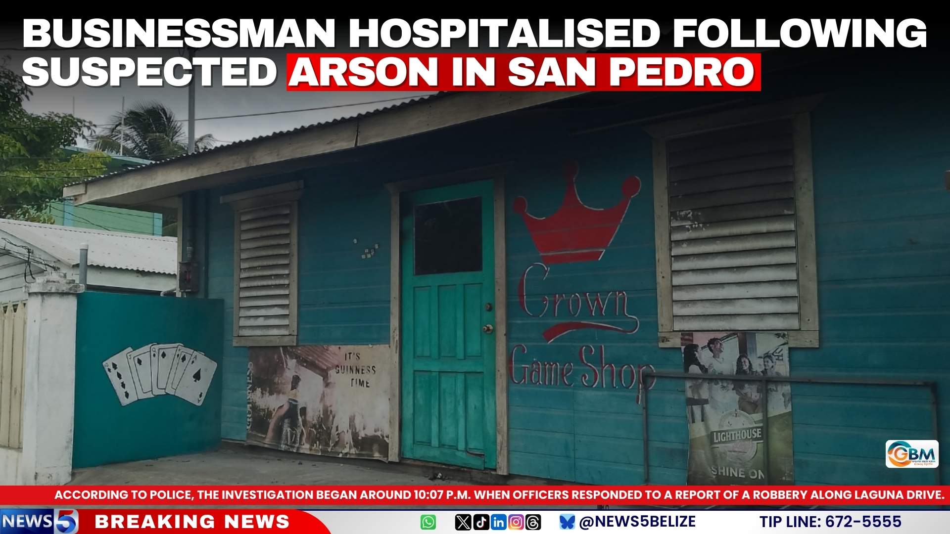 Businessman Hospitalised Following Suspected Arson in San Pedro