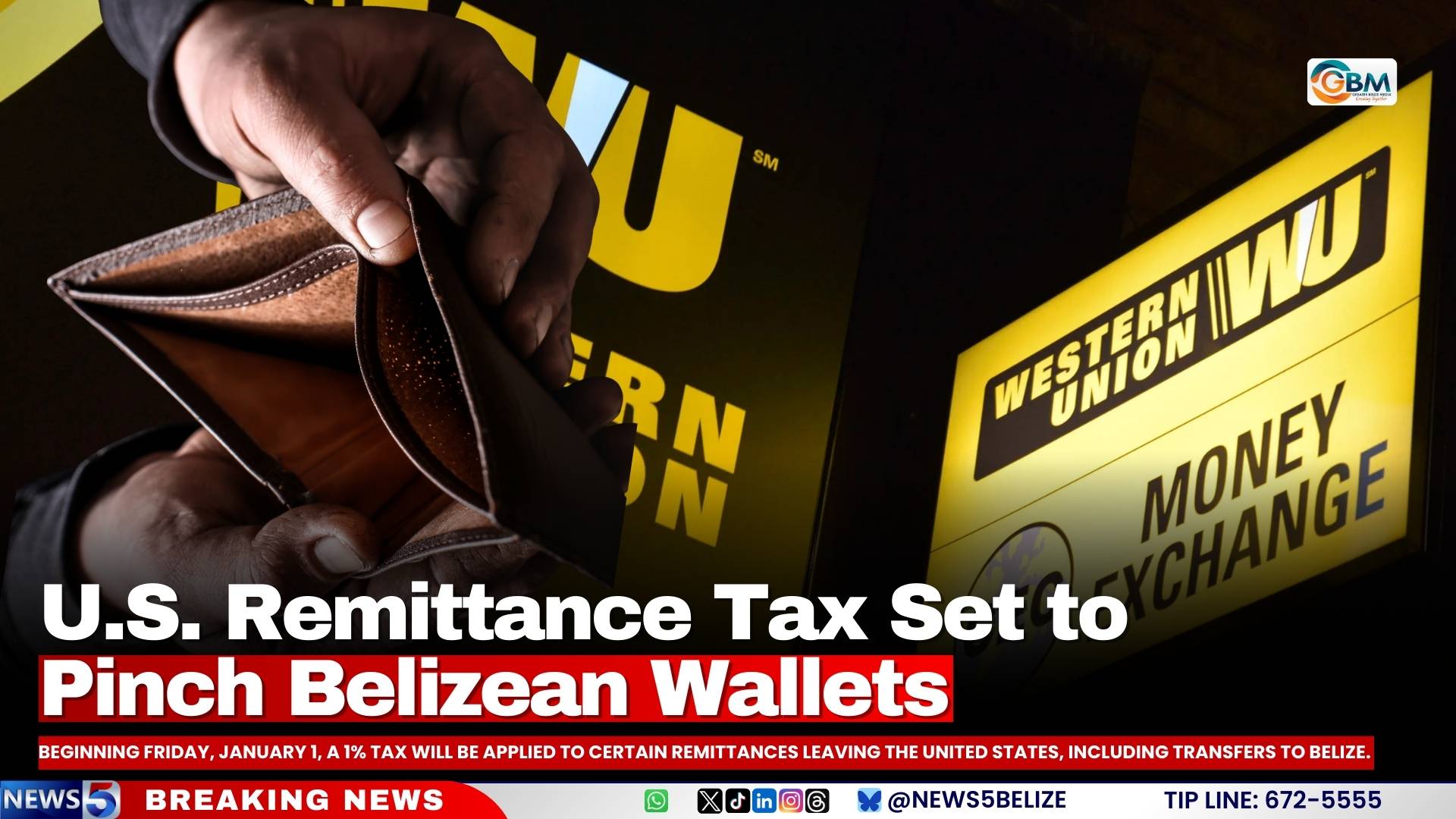 U.S. Remittance Tax Set to Pinch Belizean Wallets