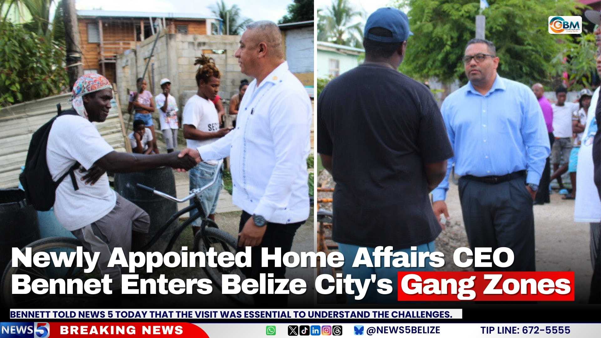 Newly Appointed Home Affairs CEO Bennet Enters Belize City's Gang Zones