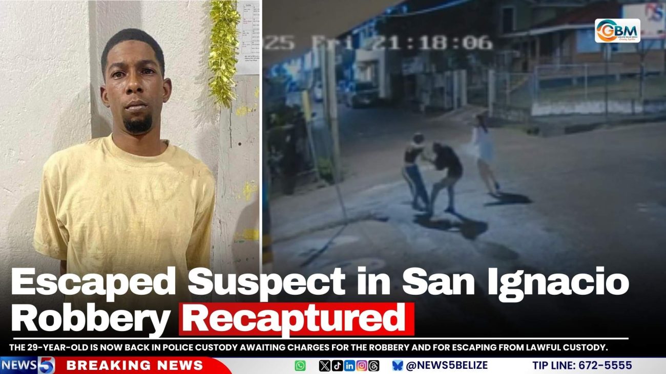 Escaped Suspect in San Ignacio Robbery Recaptured