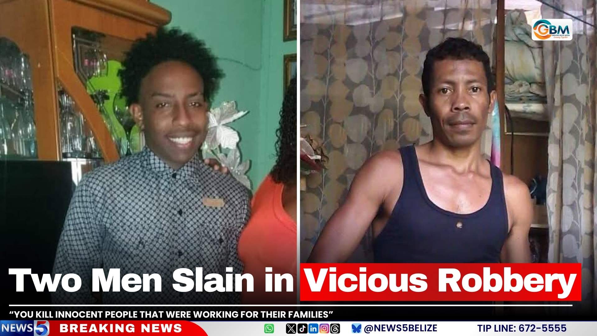 Two Men Slain in Vicious Robbery 