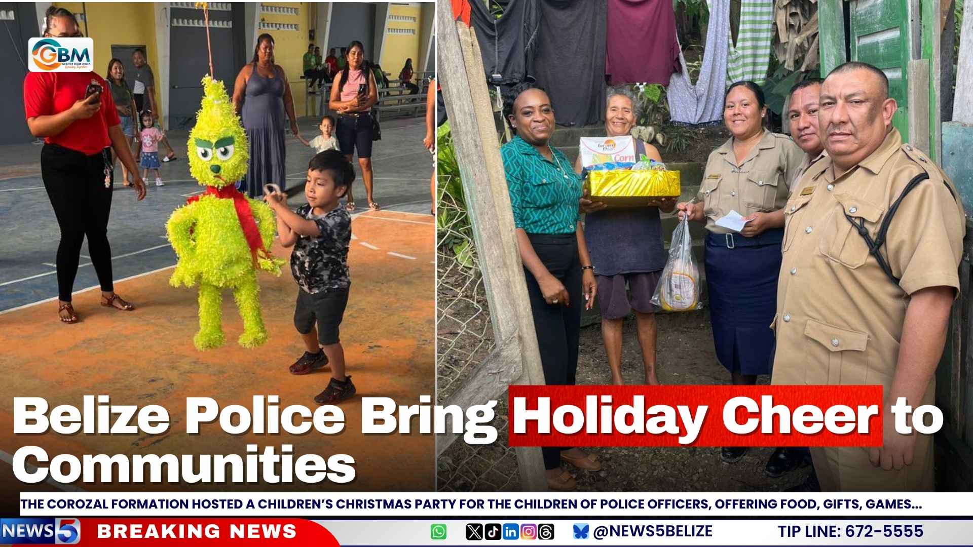 Belize Police Bring Holiday Cheer to Communities
