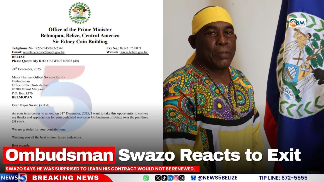 Ombudsman Swazo Reacts to Exit