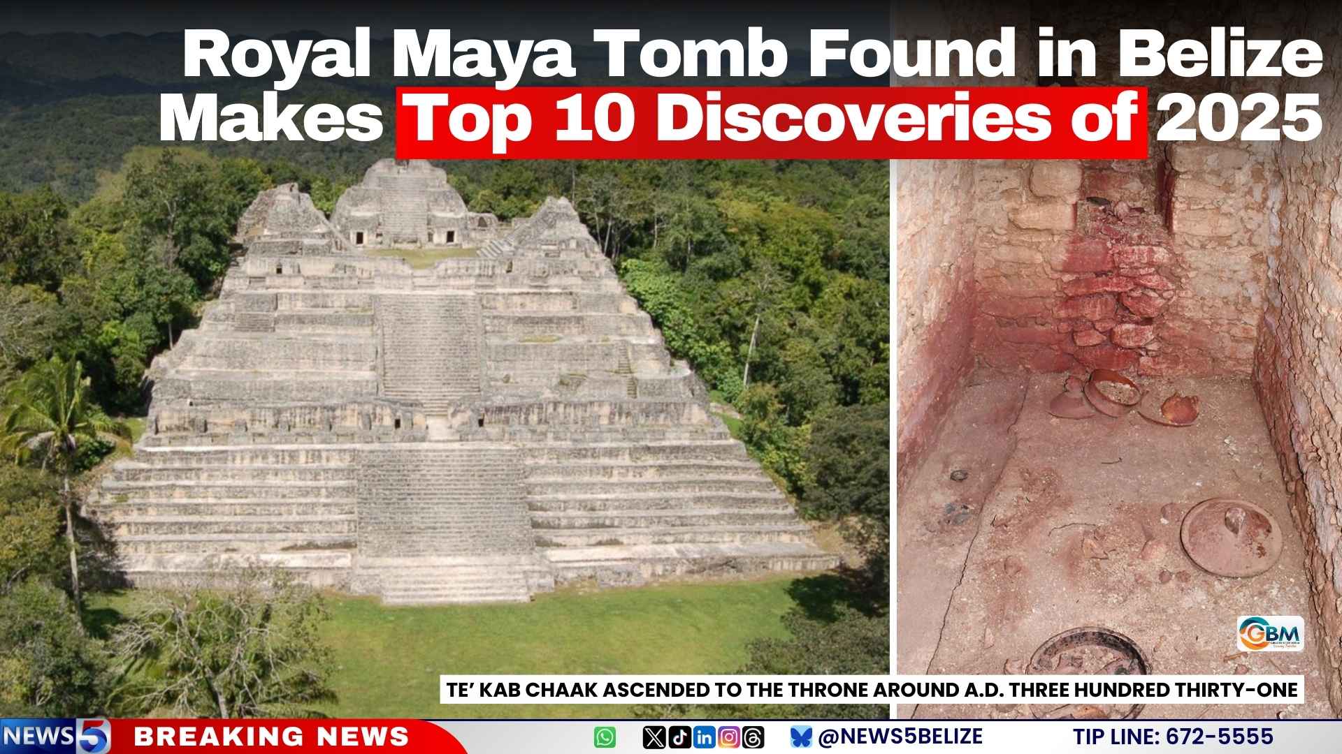 Royal Maya Tomb Found in Belize Makes Top 10 Discoveries of 2025