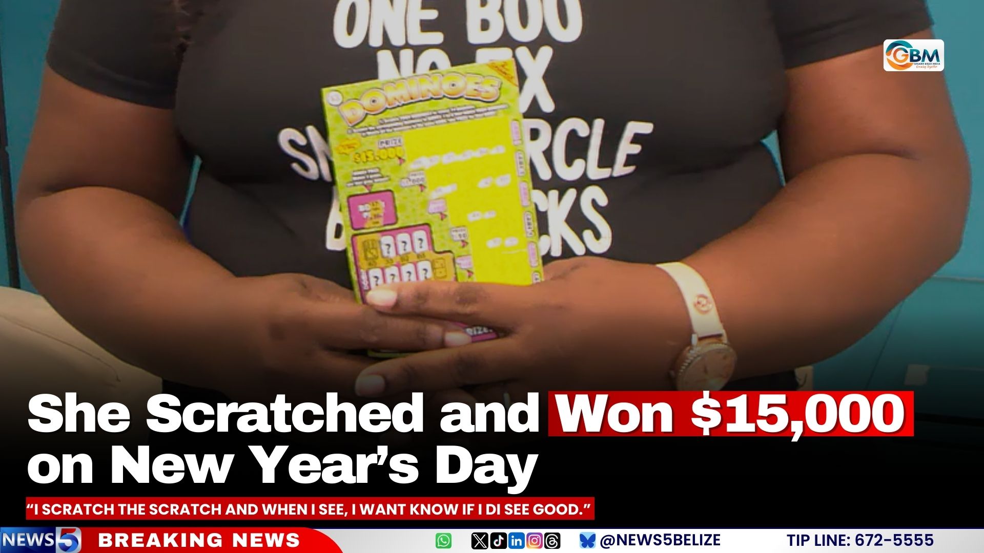 She Scratched and Won $15,000 on New Year’s Day