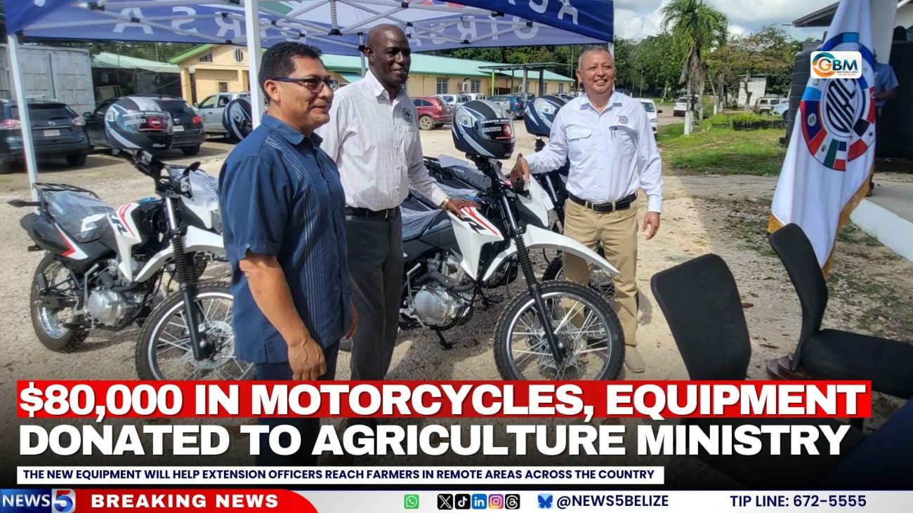 $80,000 in Motorcycles, Equipment Donated to Agriculture Ministry