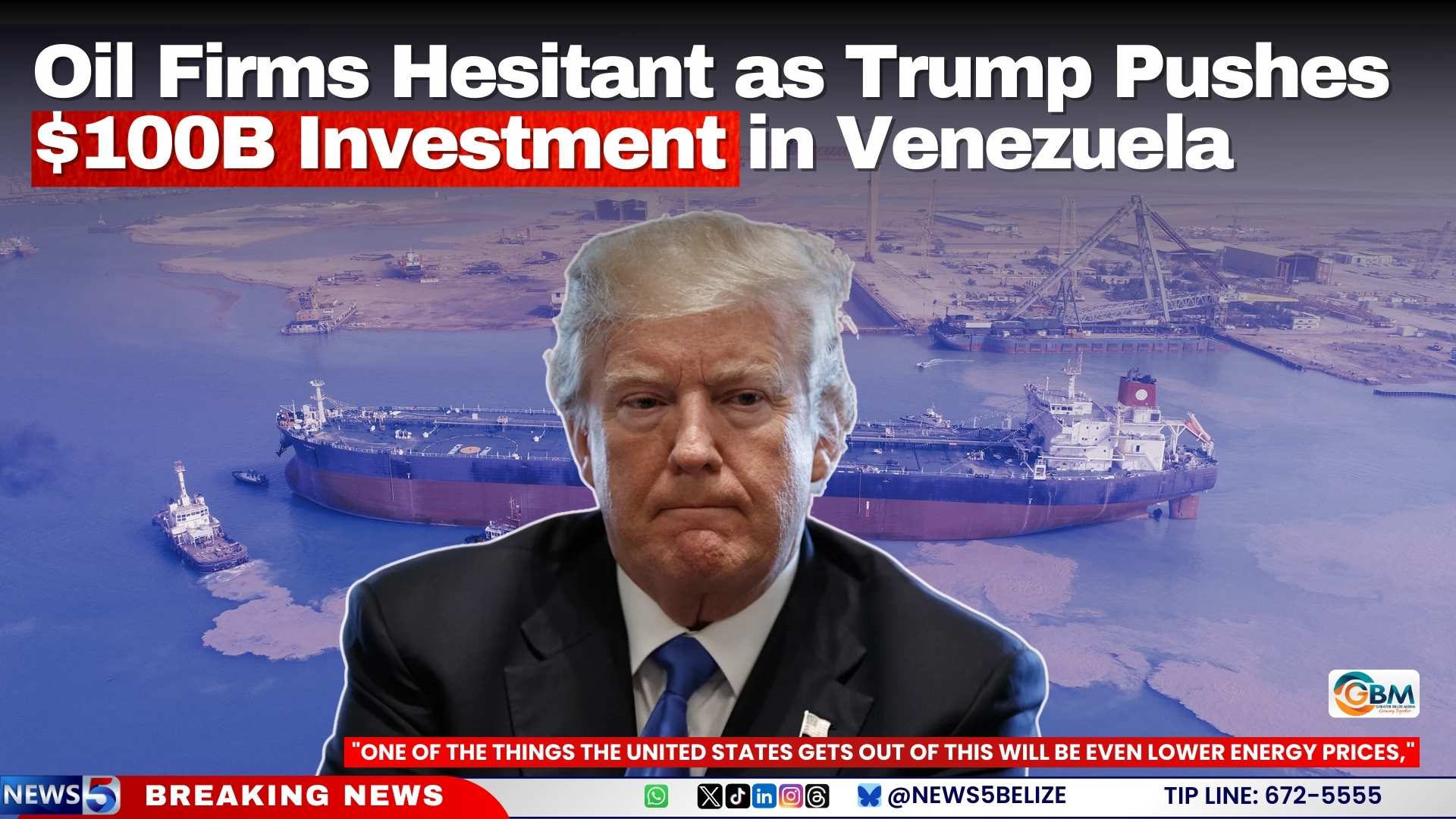 Oil Firms Hesitant as Trump Pushes $100B Investment in Venezuela