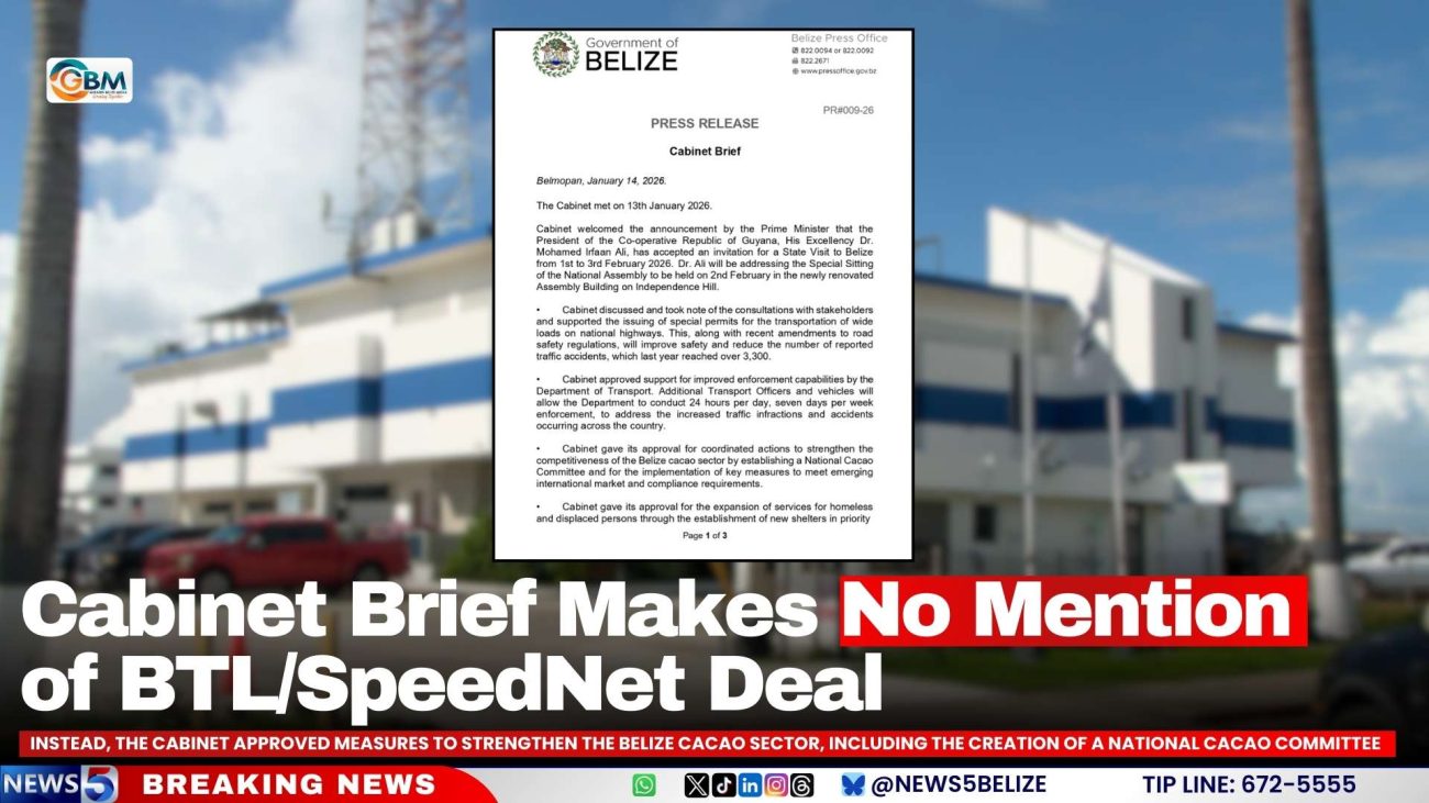 Cabinet Brief Makes No Mention of BTL/SpeedNet Deal
