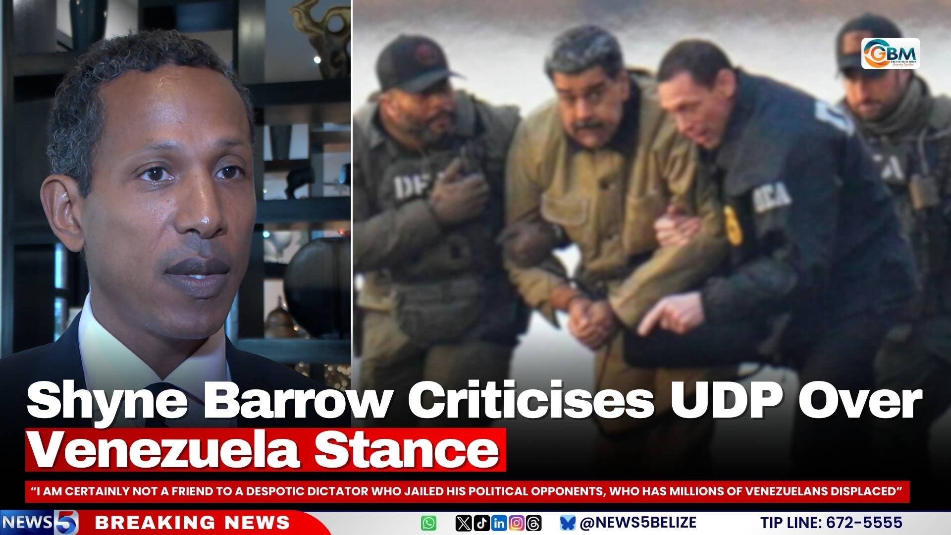 Shyne Barrow Criticises UDP Over Venezuela Stance