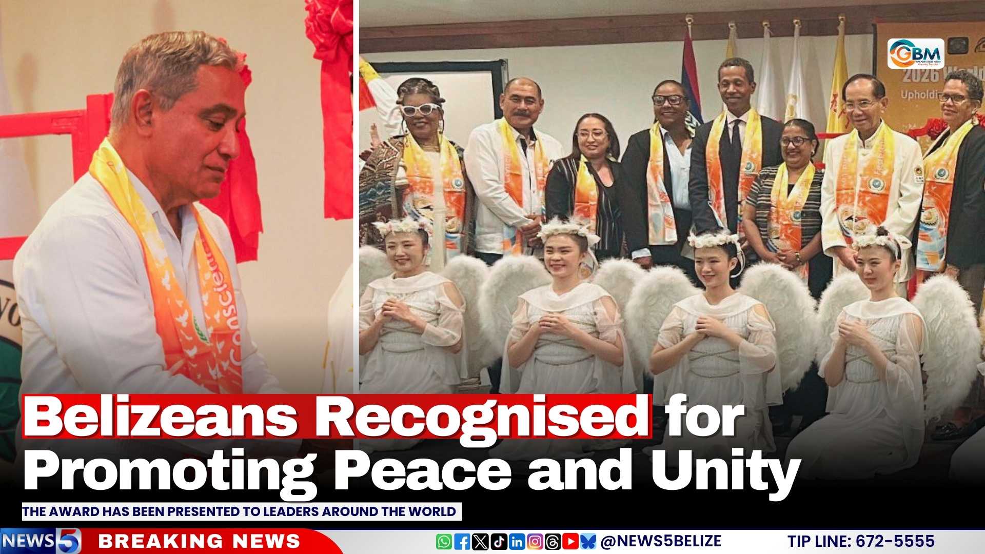 Belizeans Recognised for Promoting Peace and Unity
