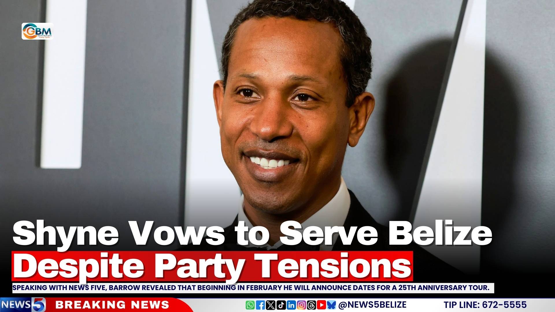 Shyne Vows to Serve Belize Despite Party Tensions