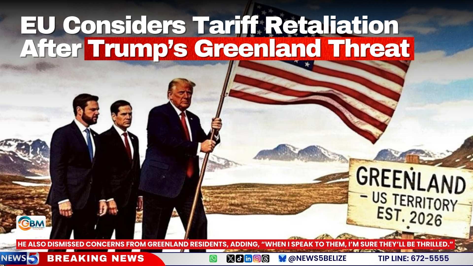 EU Considers Tariff Retaliation After Trump’s Greenland Threat