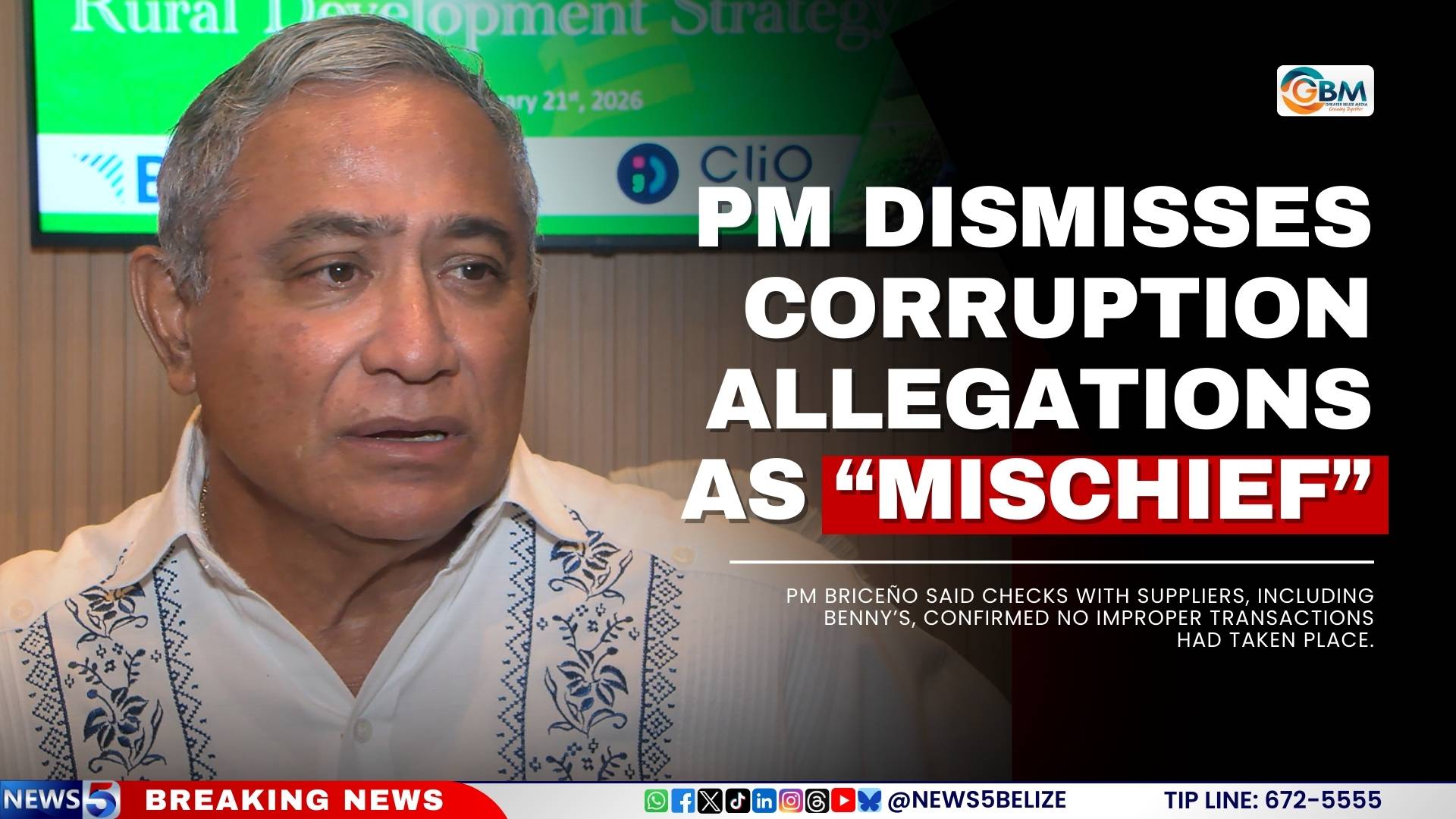 PM Dismisses Corruption Allegations as “Mischief”