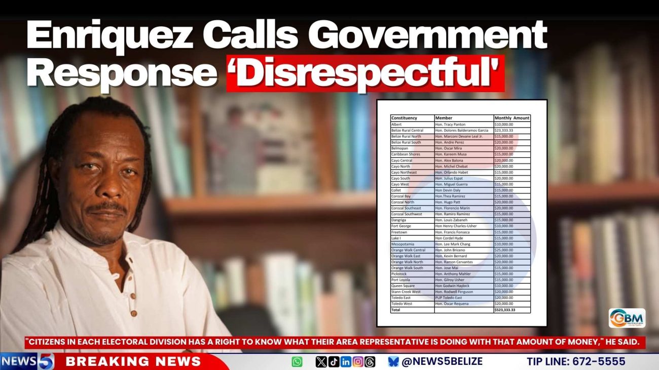 Enriquez Calls Government Response ‘Disrespectful'