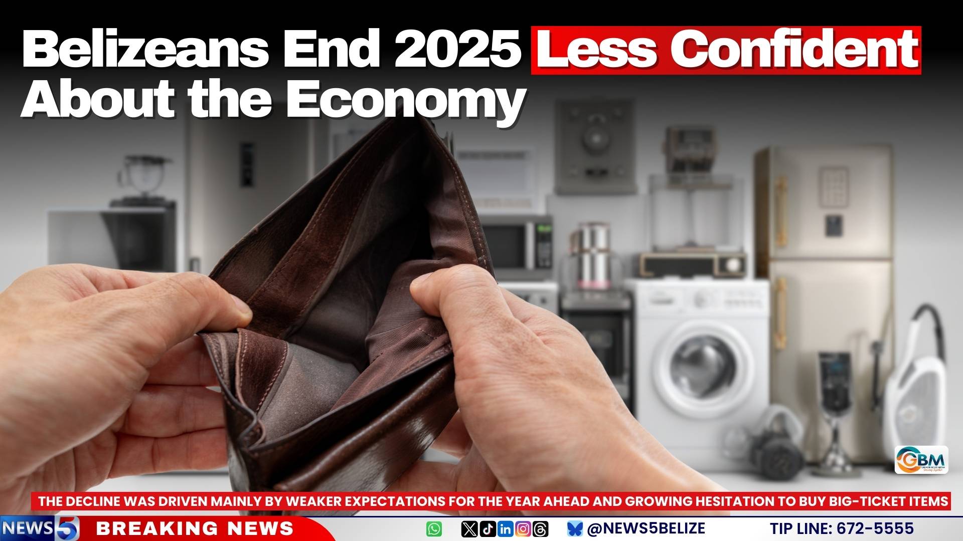 Belizeans End 2025 Less Confident About the Economy