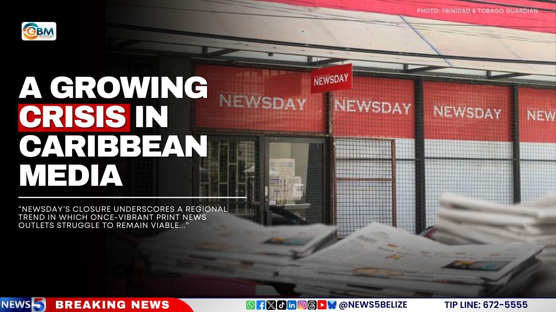 A Growing Crisis in Caribbean Media