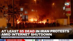 At Least 65 Dead in Iran Protests Amid Internet Shutdown