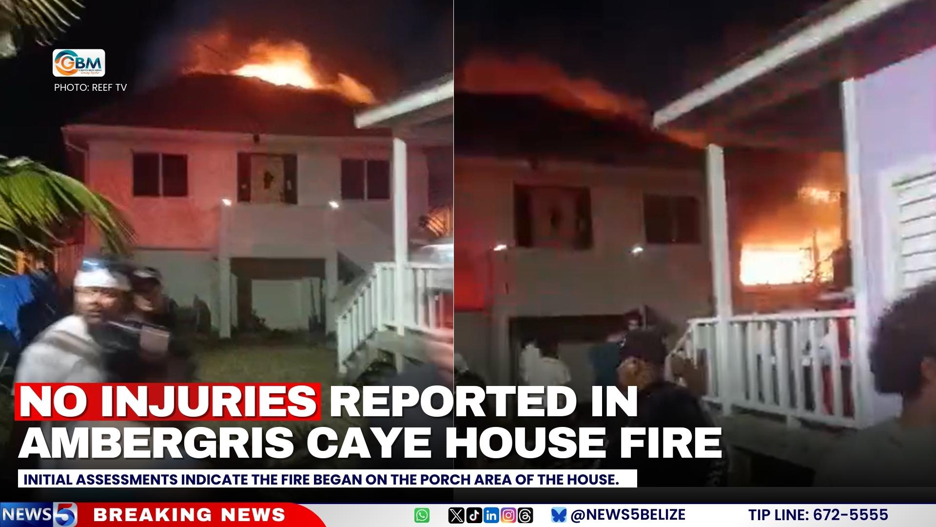 No Injuries Reported in Ambergris Caye House Fire
