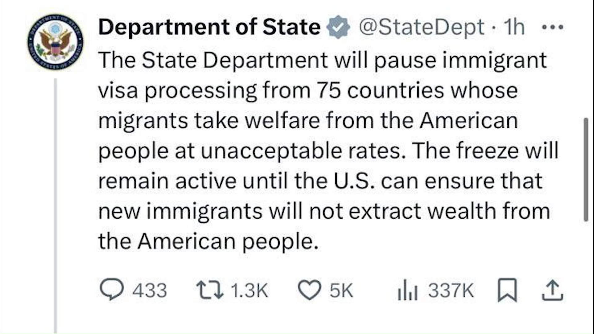 Belize Included in U.S. Immigrant Visa Suspension