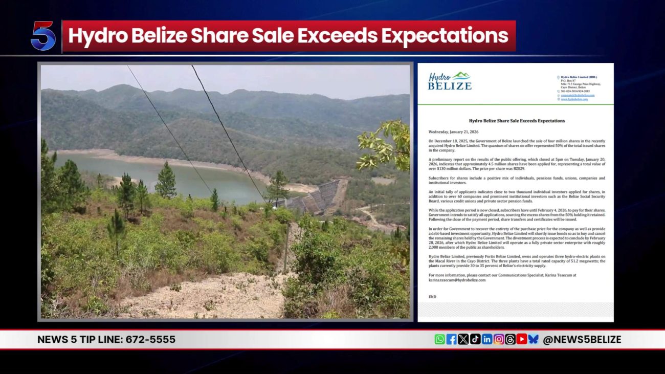 Belizeans Oversubscribe Hydro Belize Share Offering