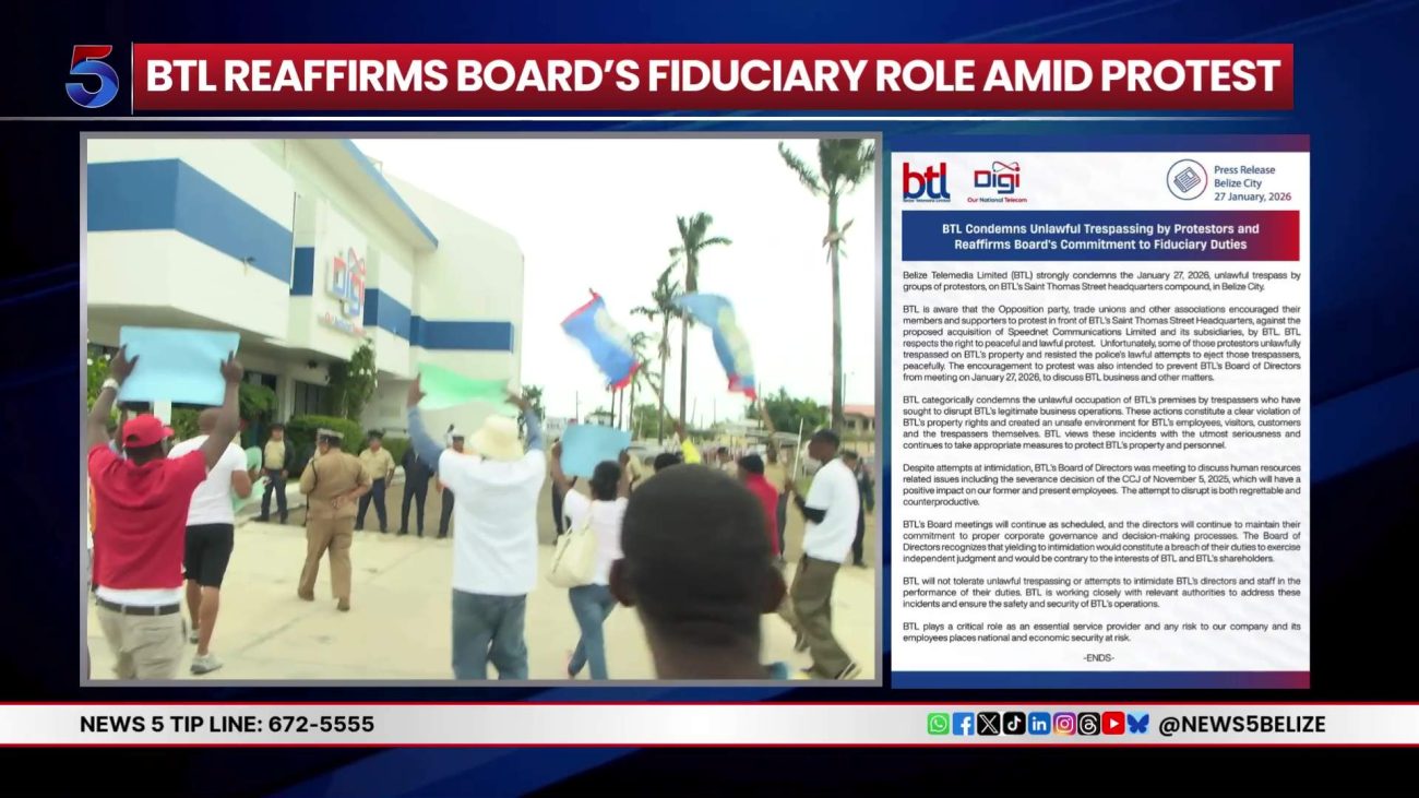 BTL Accuses Protesters of Trespassing, Intimidation