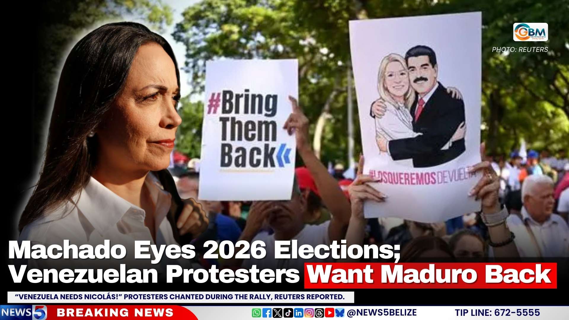 Machado Eyes 2026 Elections; Venezuelan Protesters Want Maduro Back