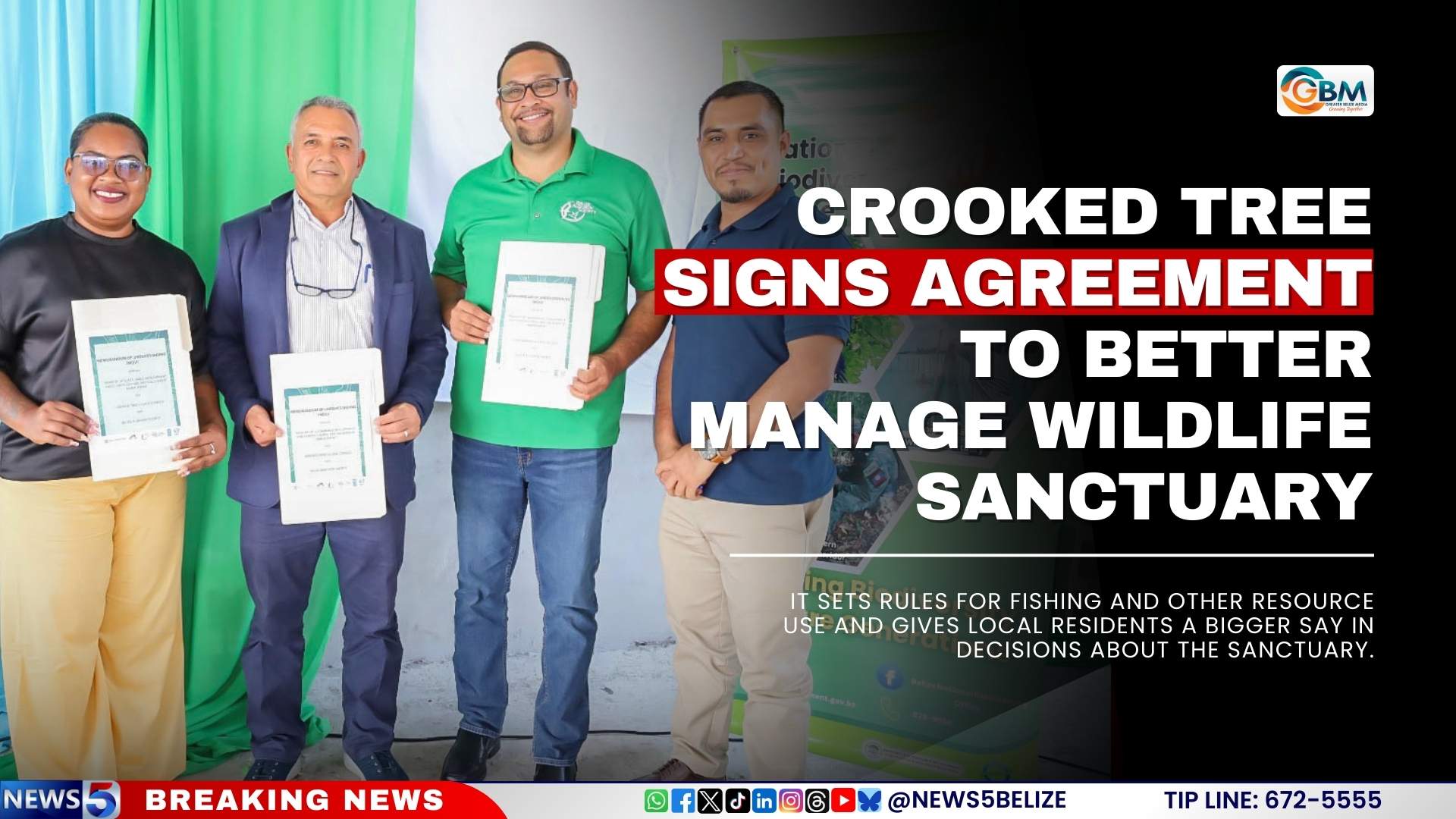 Crooked Tree Signs Agreement to Better Manage Wildlife Sanctuary
