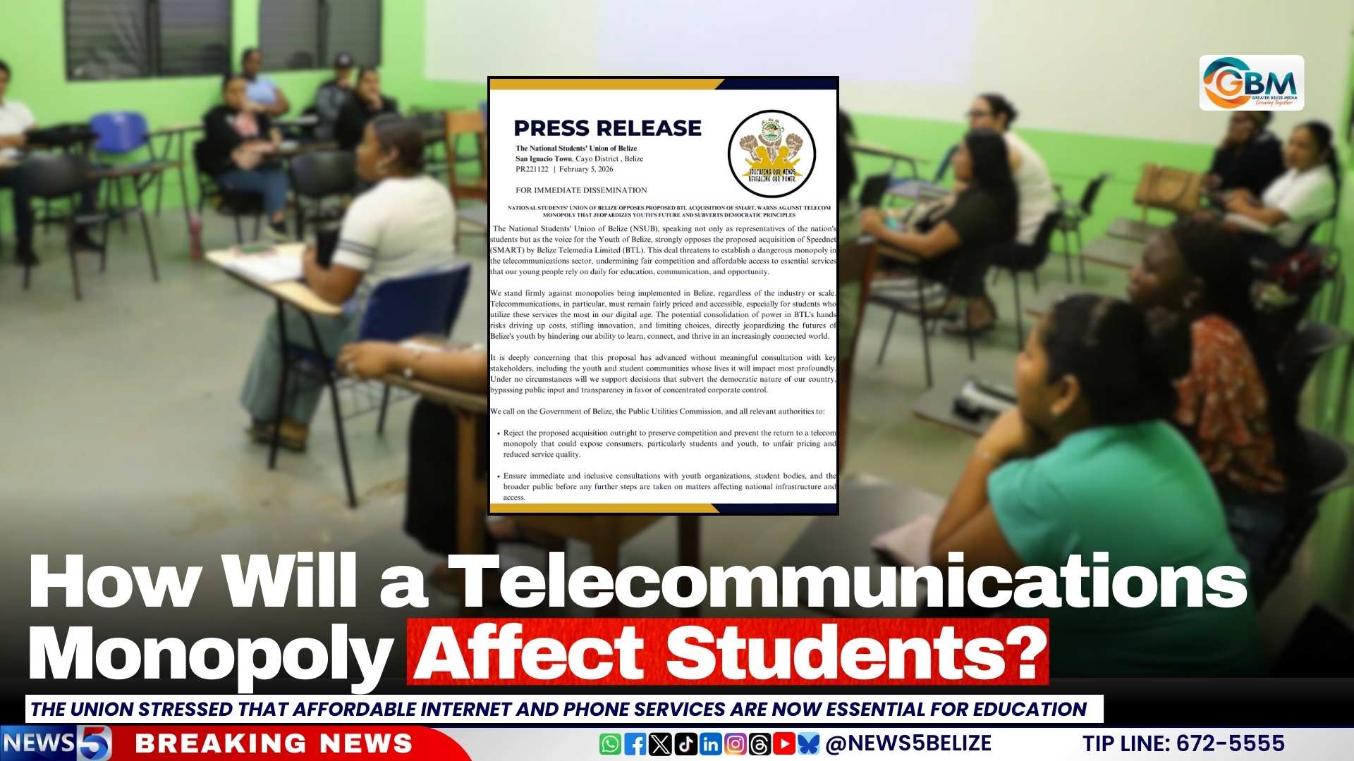 How Will a Telecommunications Monopoly Affect Students?
