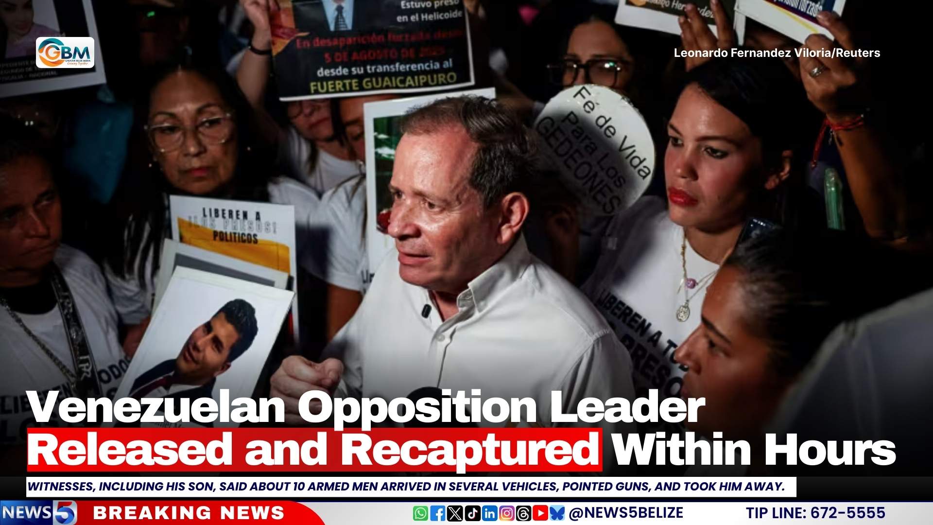 Venezuelan Opposition Leader Released and Recaptured Within Hours