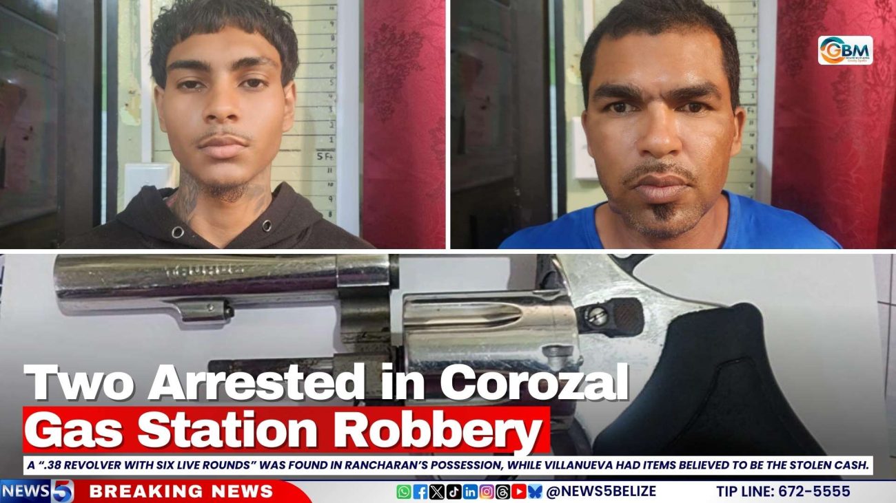 Two Arrested in Corozal Gas Station Robbery