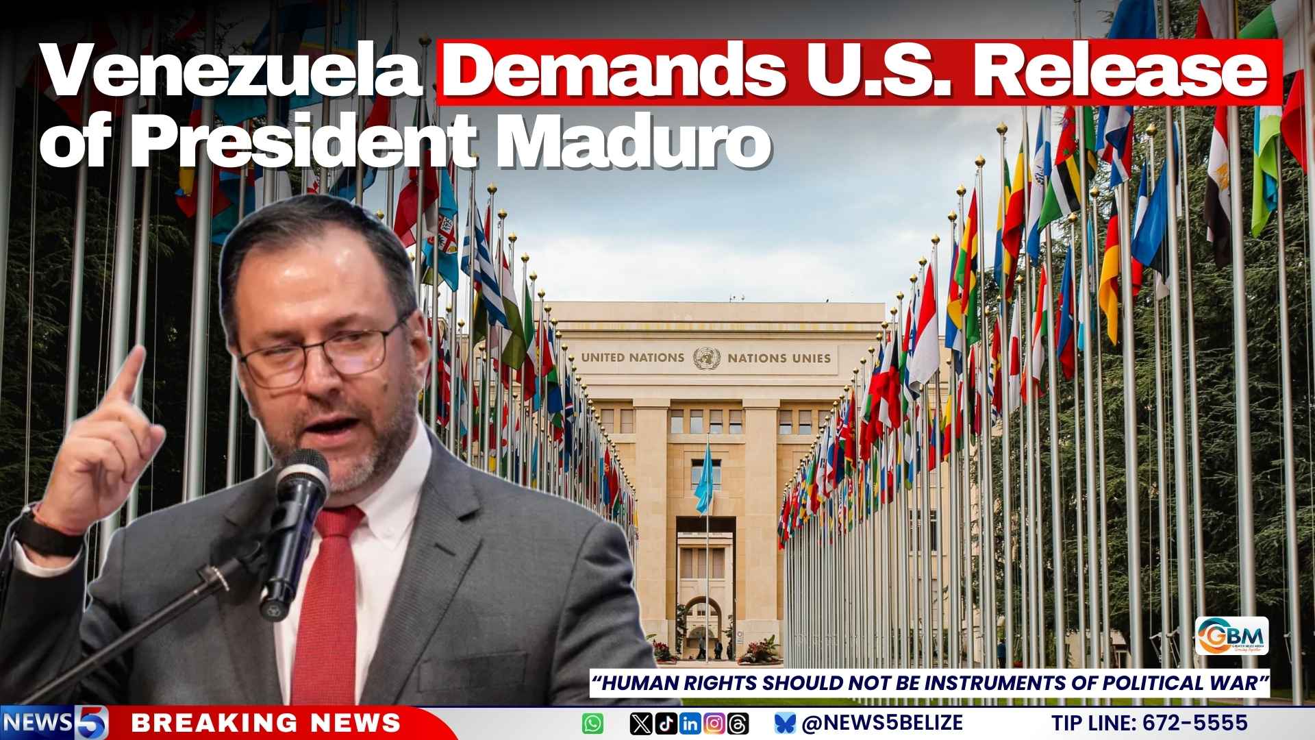 Venezuela Demands U.S. Release of President Maduro