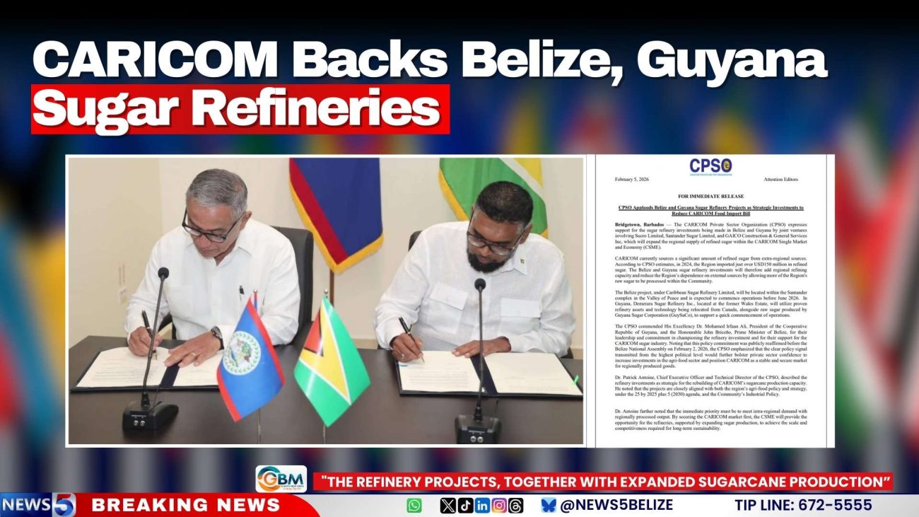 CARICOM Backs Belize, Guyana Sugar Refineries