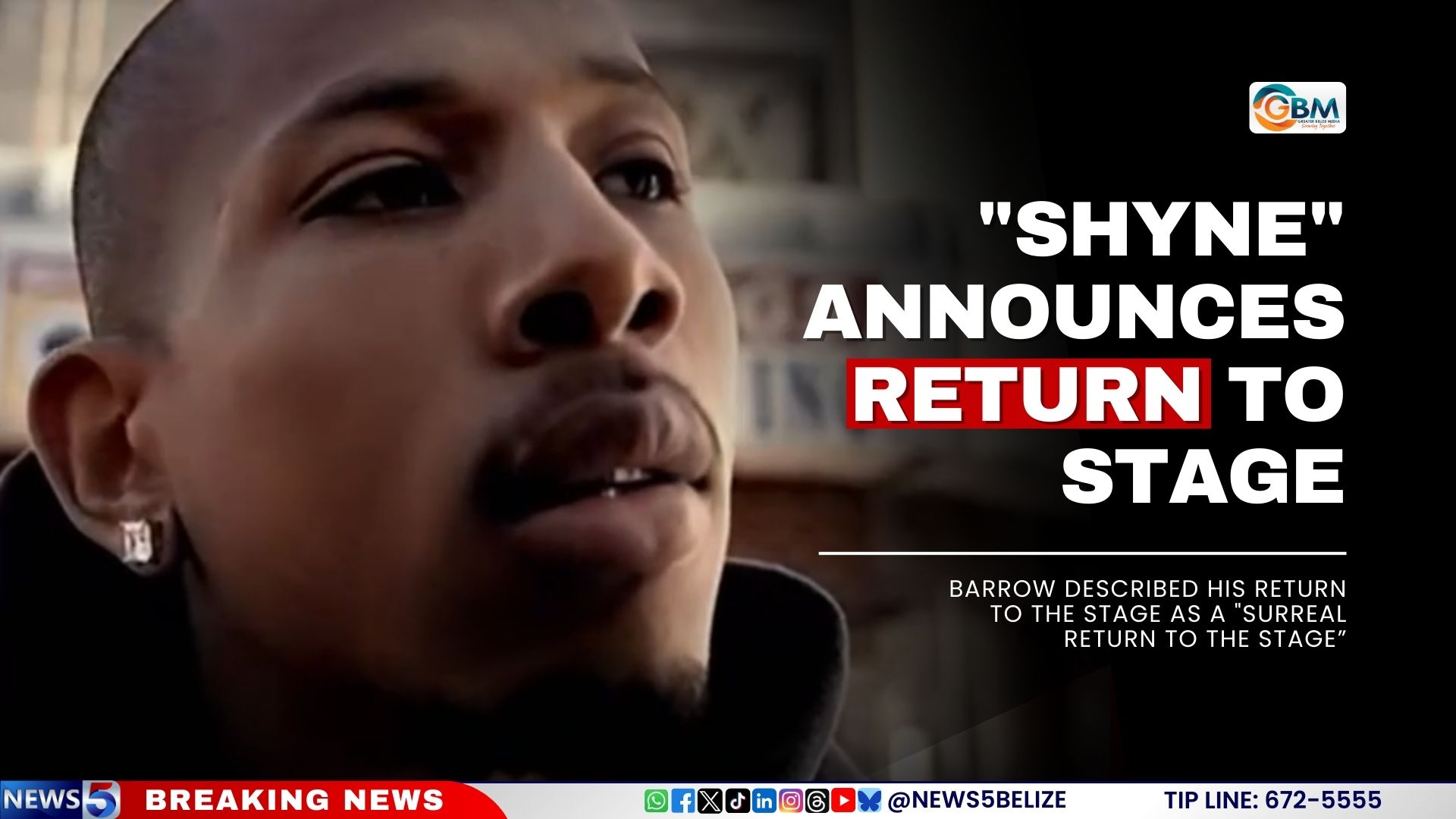 "Shyne" Announces Return to Stage