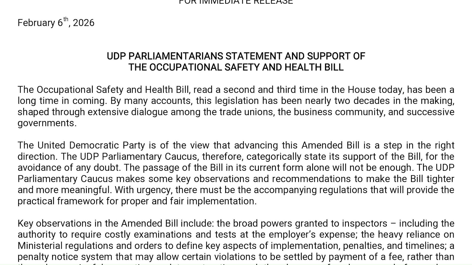 Government Delivers Long‑Awaited Worker Safety Law