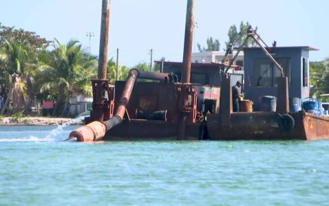 Zetina Raises Alarm Over Large-Scale Dredging on Ambergris Caye
