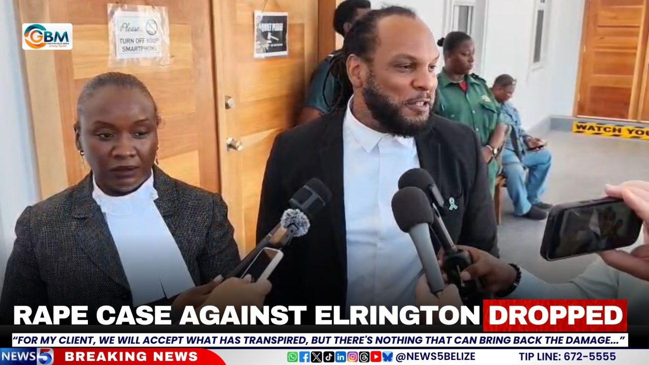 Rape Case Against Elrington Dropped