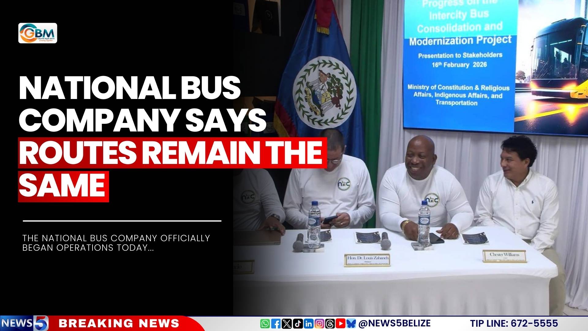 National Bus Company says Routes Remain the Same