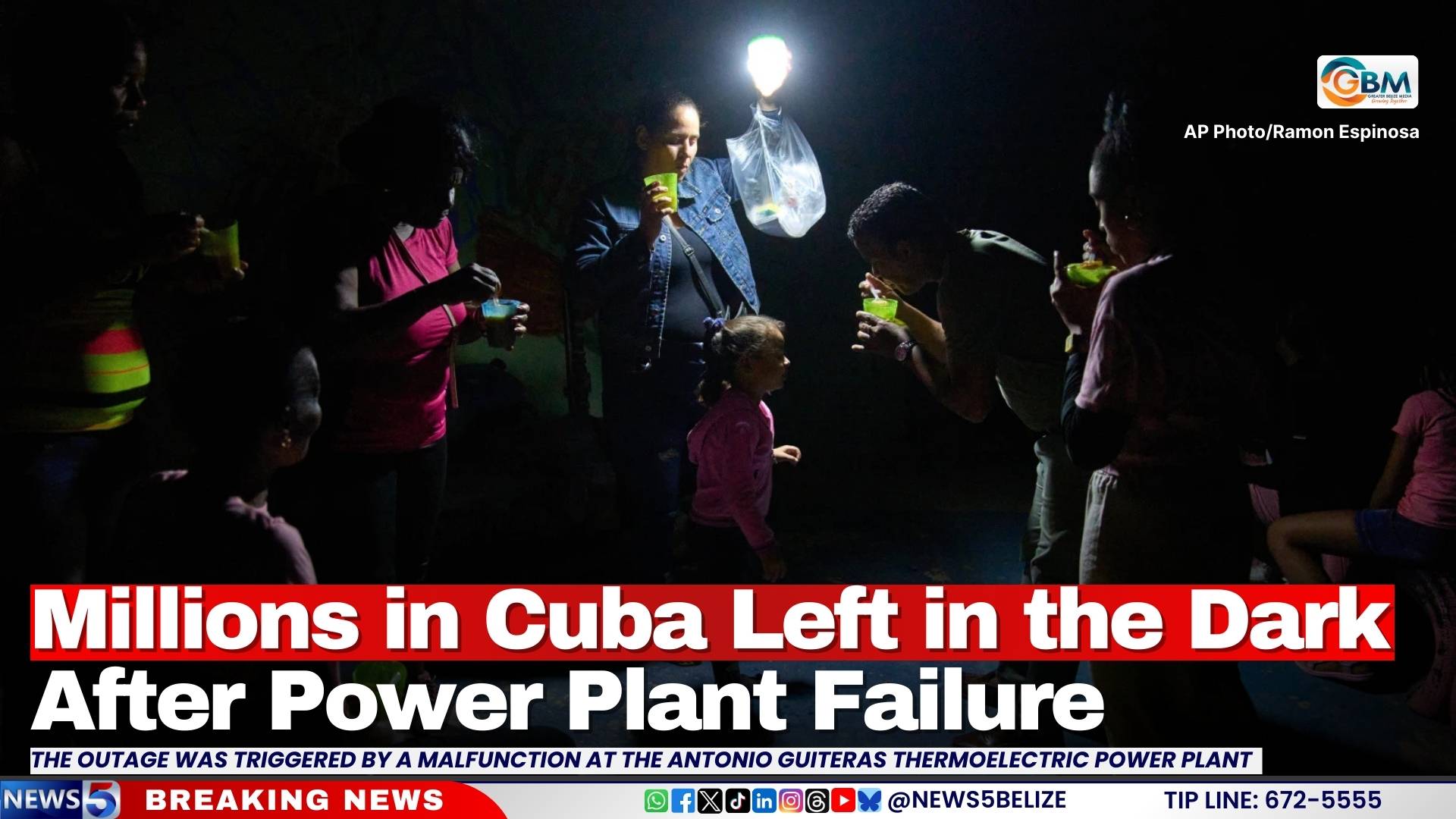 Millions in Cuba Left in the Dark After Power Plant Failure