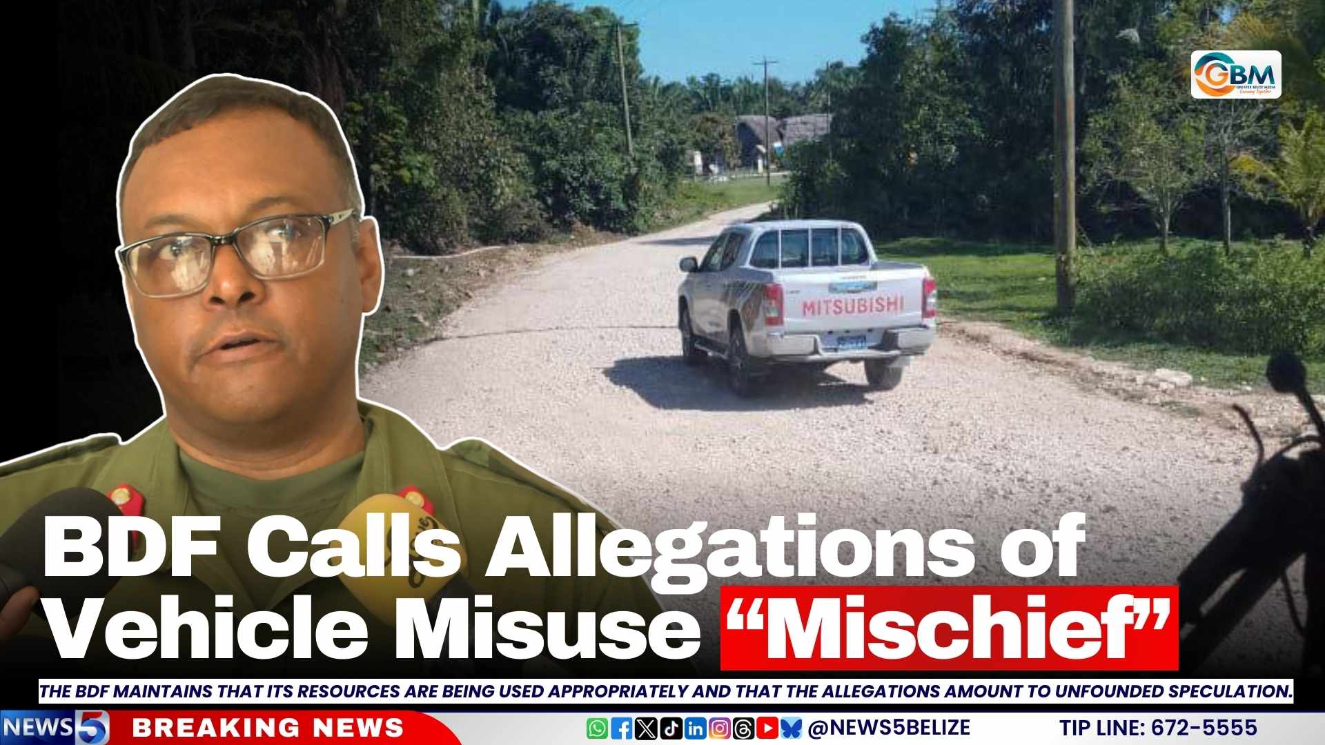 BDF Calls Allegations of Vehicle Misuse “Mischief”