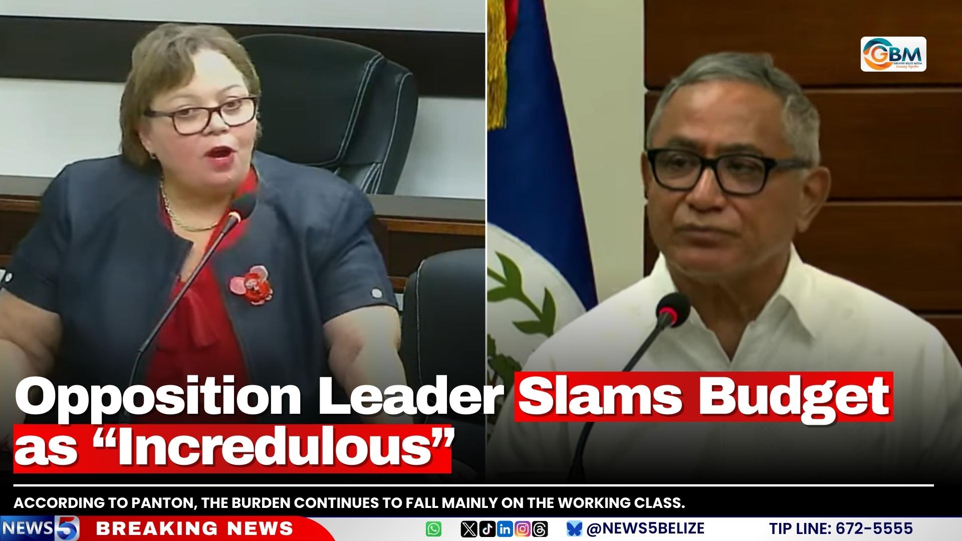 Opposition Leader Slams Budget as “Incredulous”