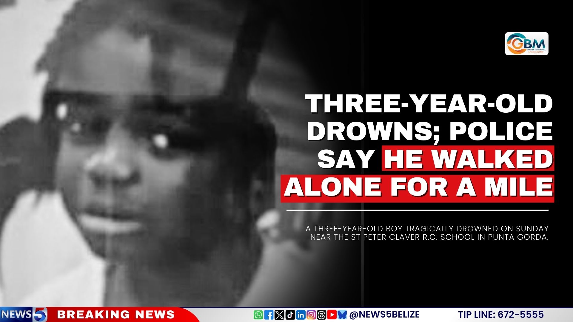 Three-Year-Old Drowns; Police Say He Walked Alone for a Mile