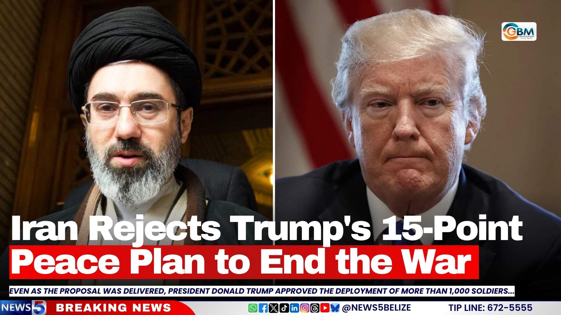 Iran Rejects Trump's 15-Point Peace Plan to End the War