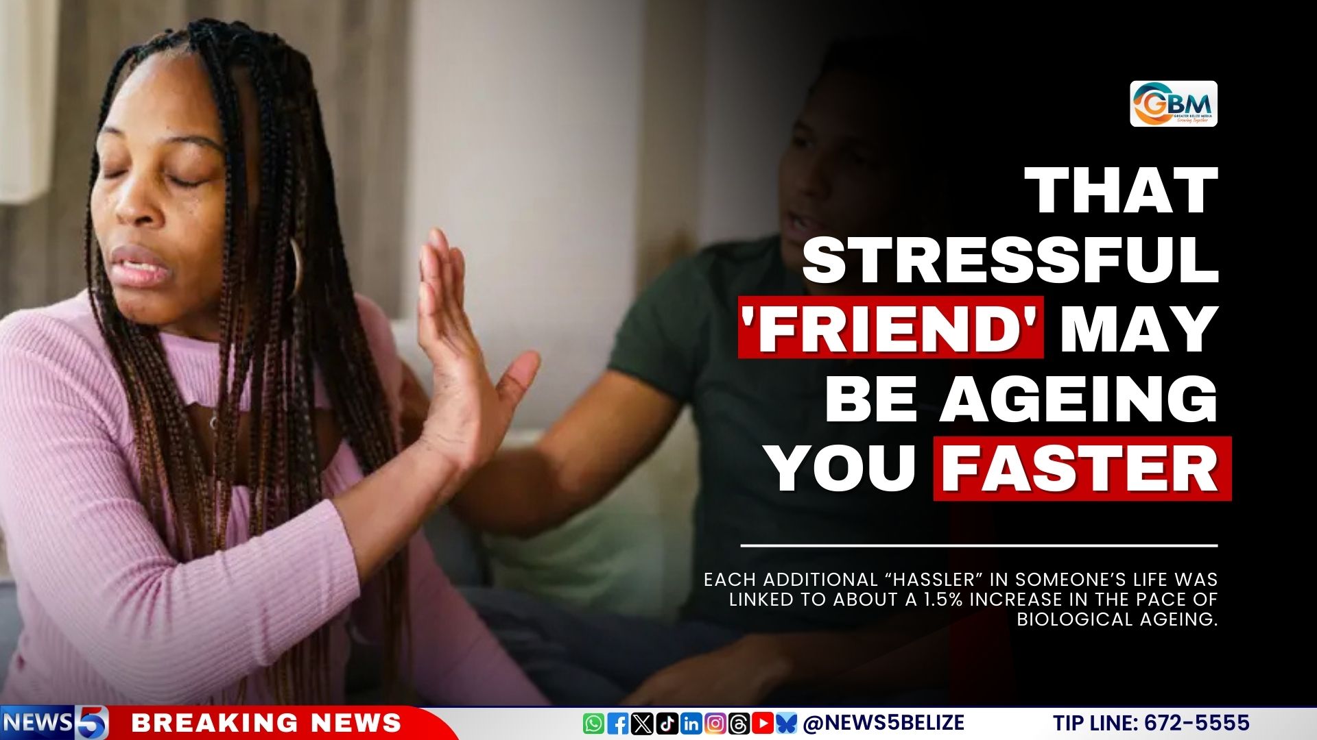 That Stressful 'Friend' May Be Ageing You Faster