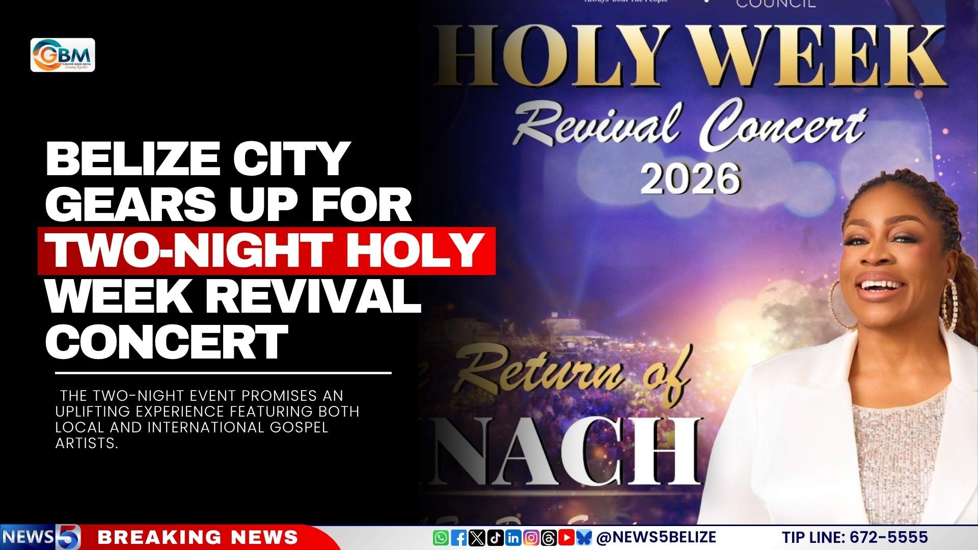 Belize City Gears Up for Two-Night Holy Week Revival Concert