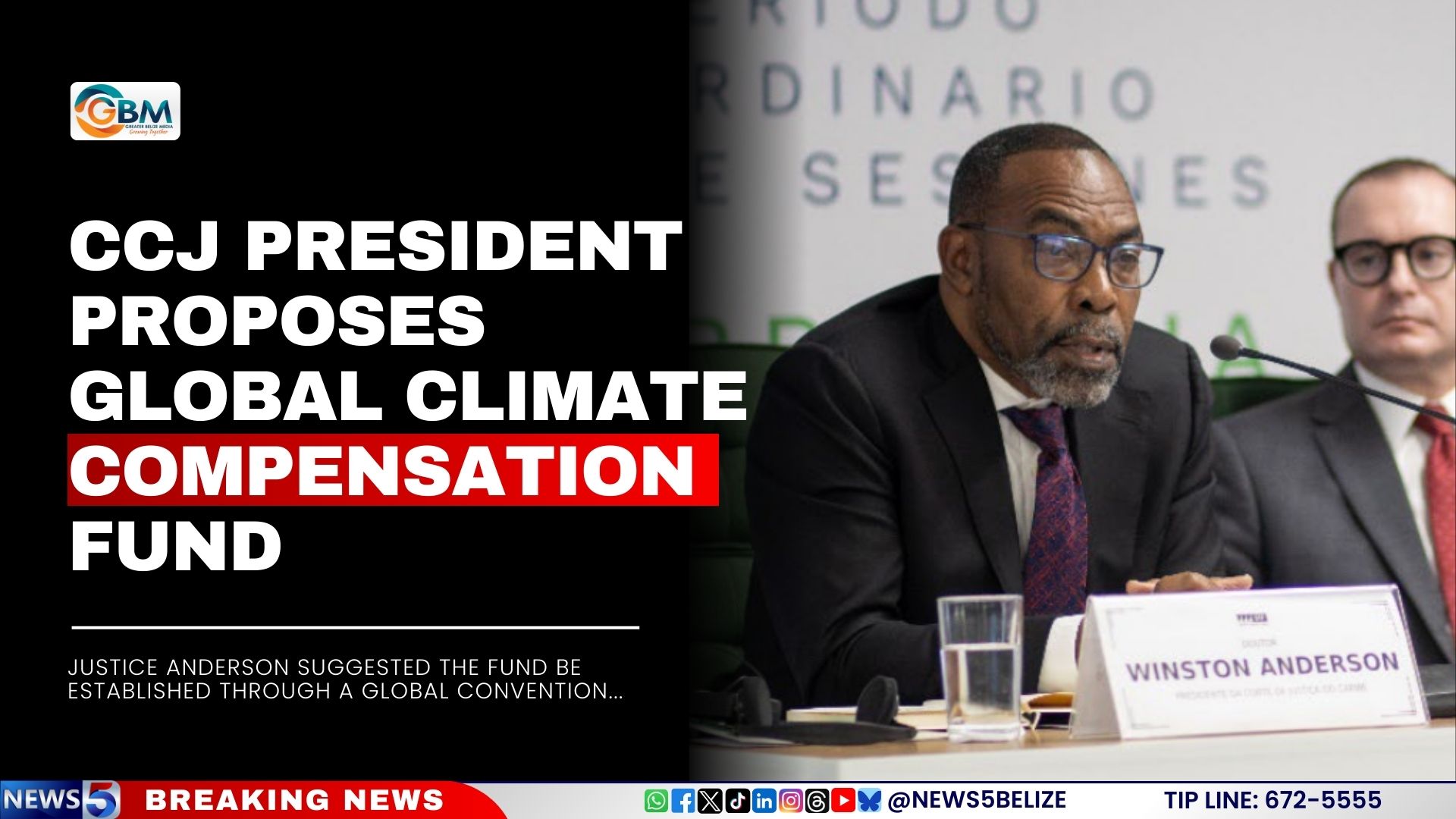 CCJ President Proposes Global Climate Compensation Fund
