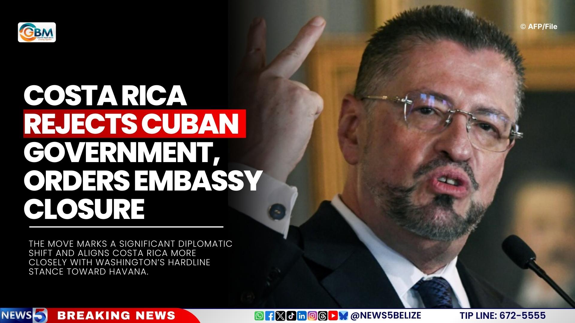 Costa Rica Rejects Cuban Government, Orders Embassy Closure