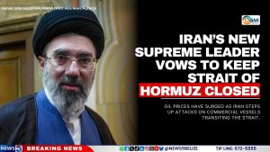 Iran’s New Supreme Leader Vows to Keep Strait of Hormuz Closed