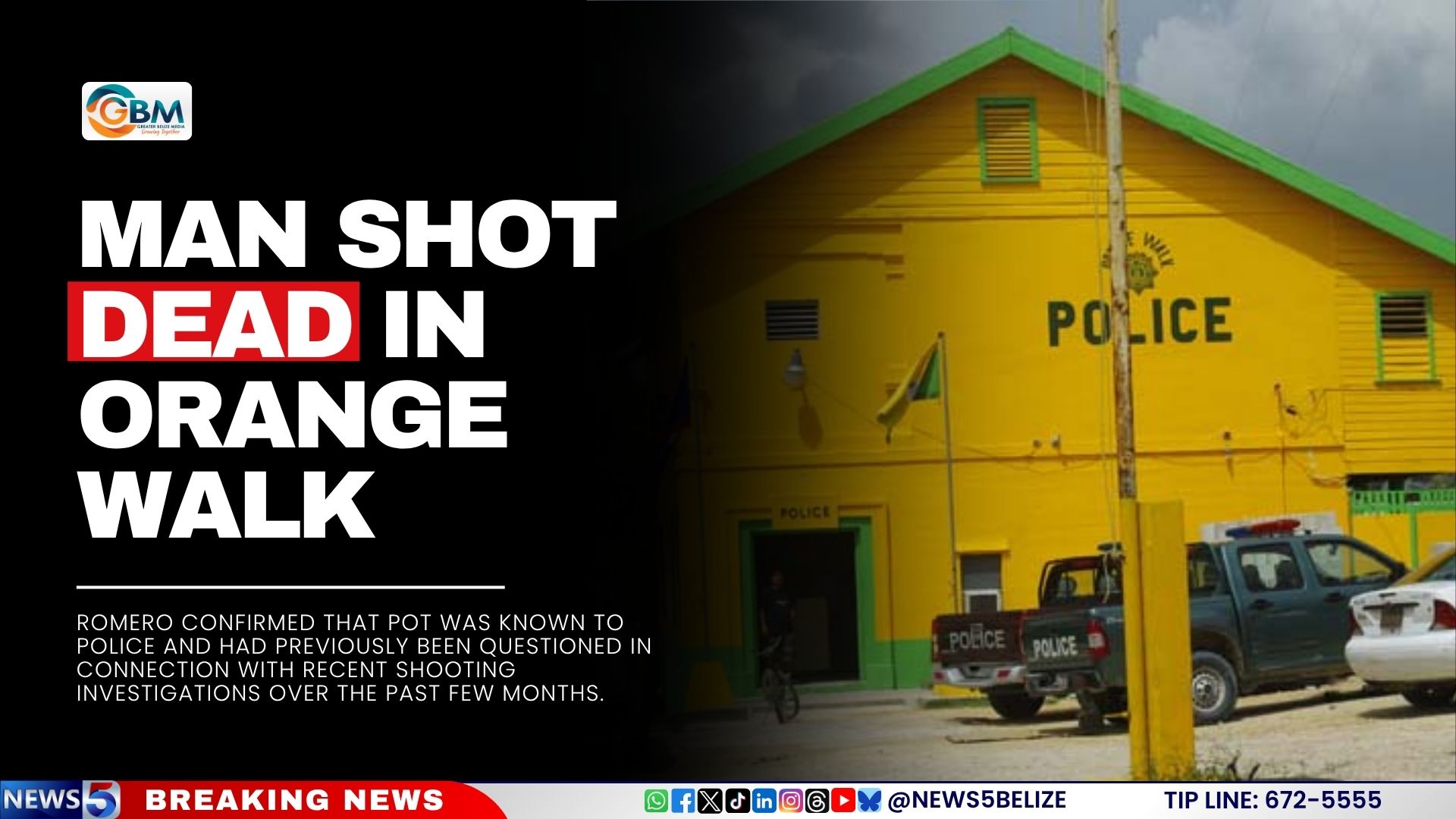 Man Shot Dead in Orange Walk