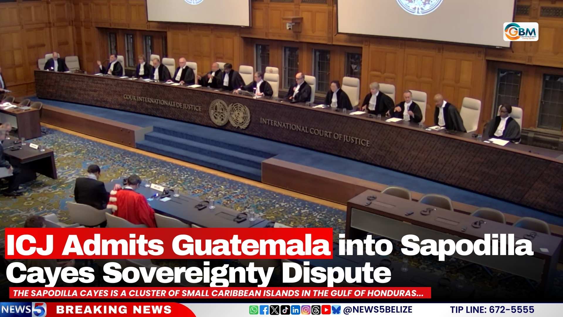 ICJ Admits Guatemala into Sapodilla Cayes Sovereignty Dispute